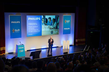 Richard Evans, CEO of the SoR, delivering a speech at NCRL