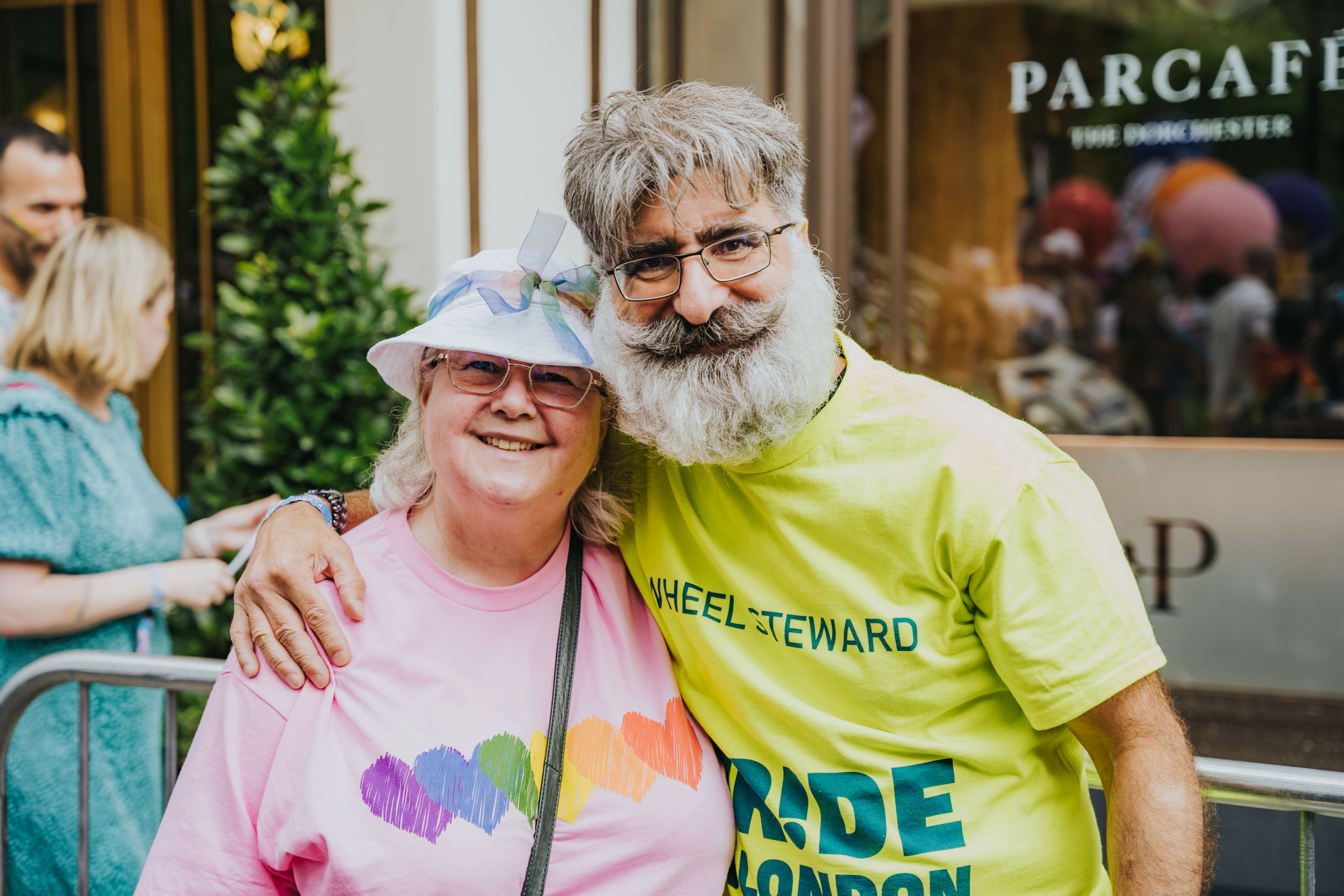 Pride stewards posing for a photo