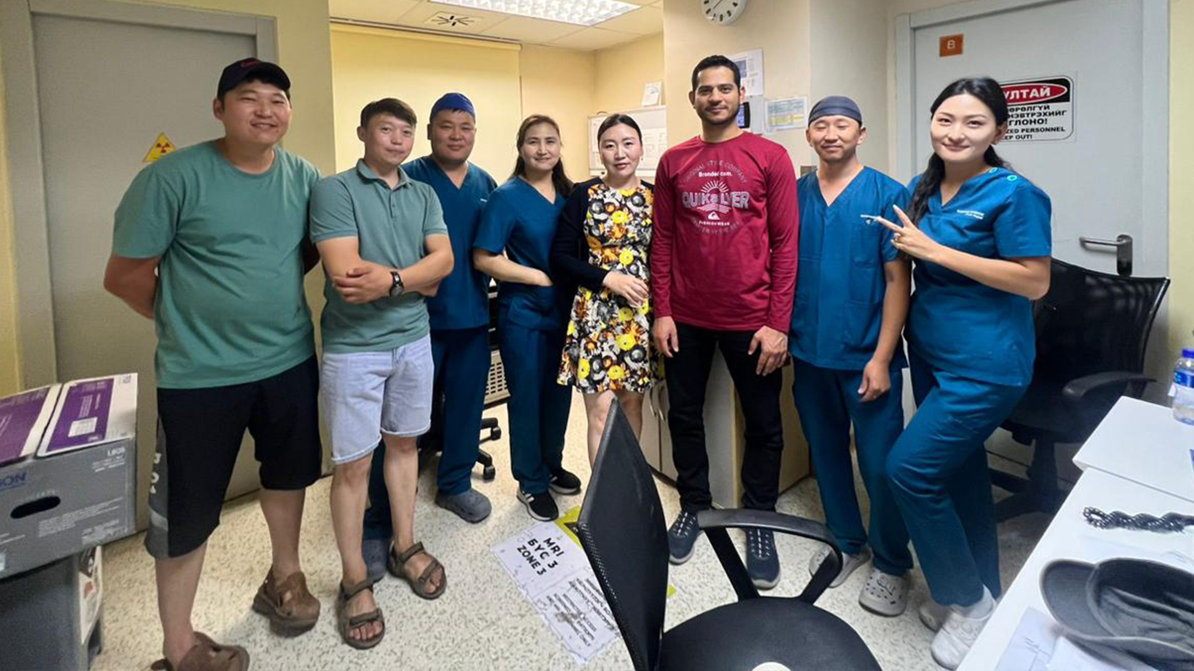 Haider Ali with the team in Mongolia